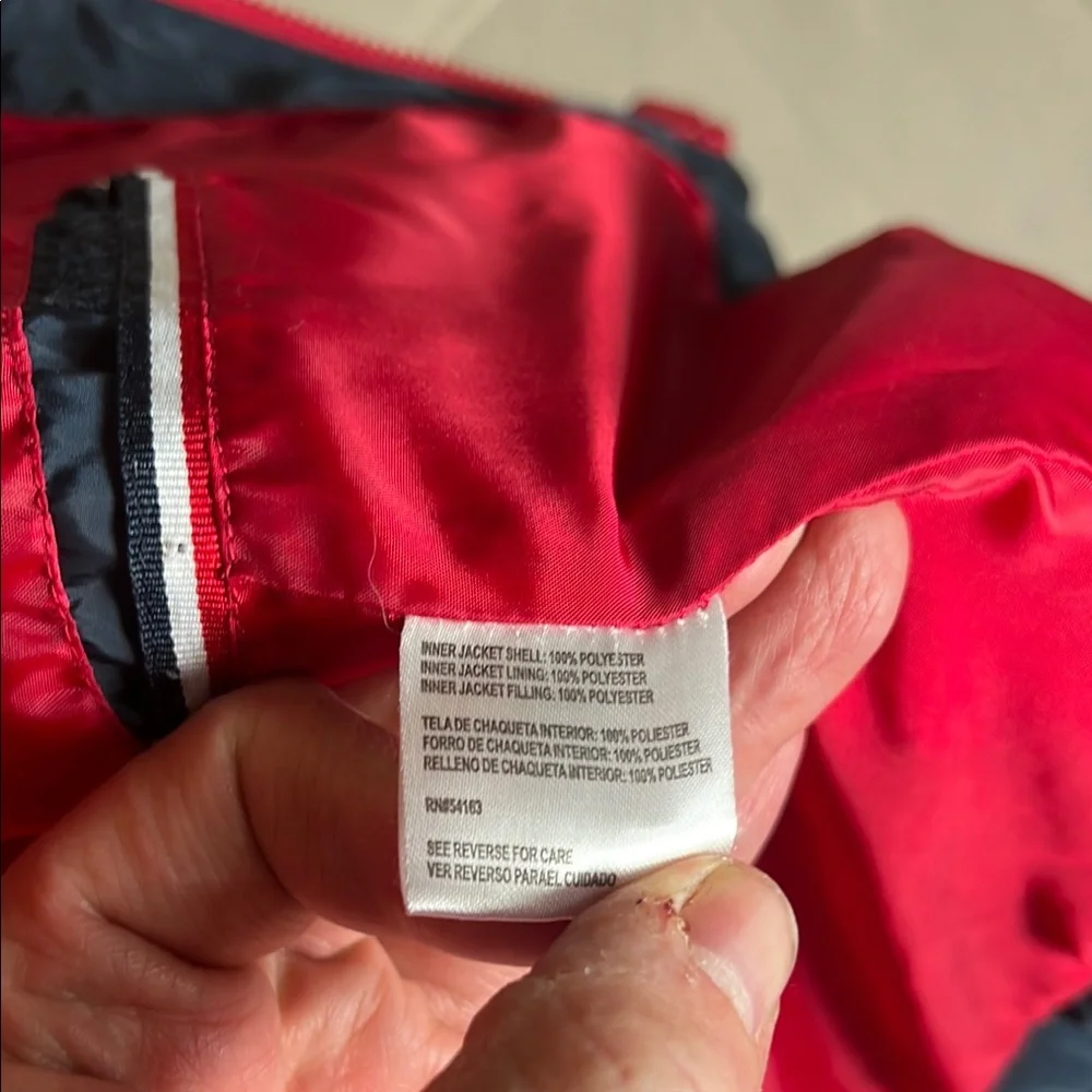 Tommy Hilfiger Women’s Blue & Red Puffer Jacket Size XL - Picture 7 of 11